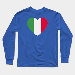 I Love Italy // Heart-Shaped Italian Flag Long Sleeve T-Shirt